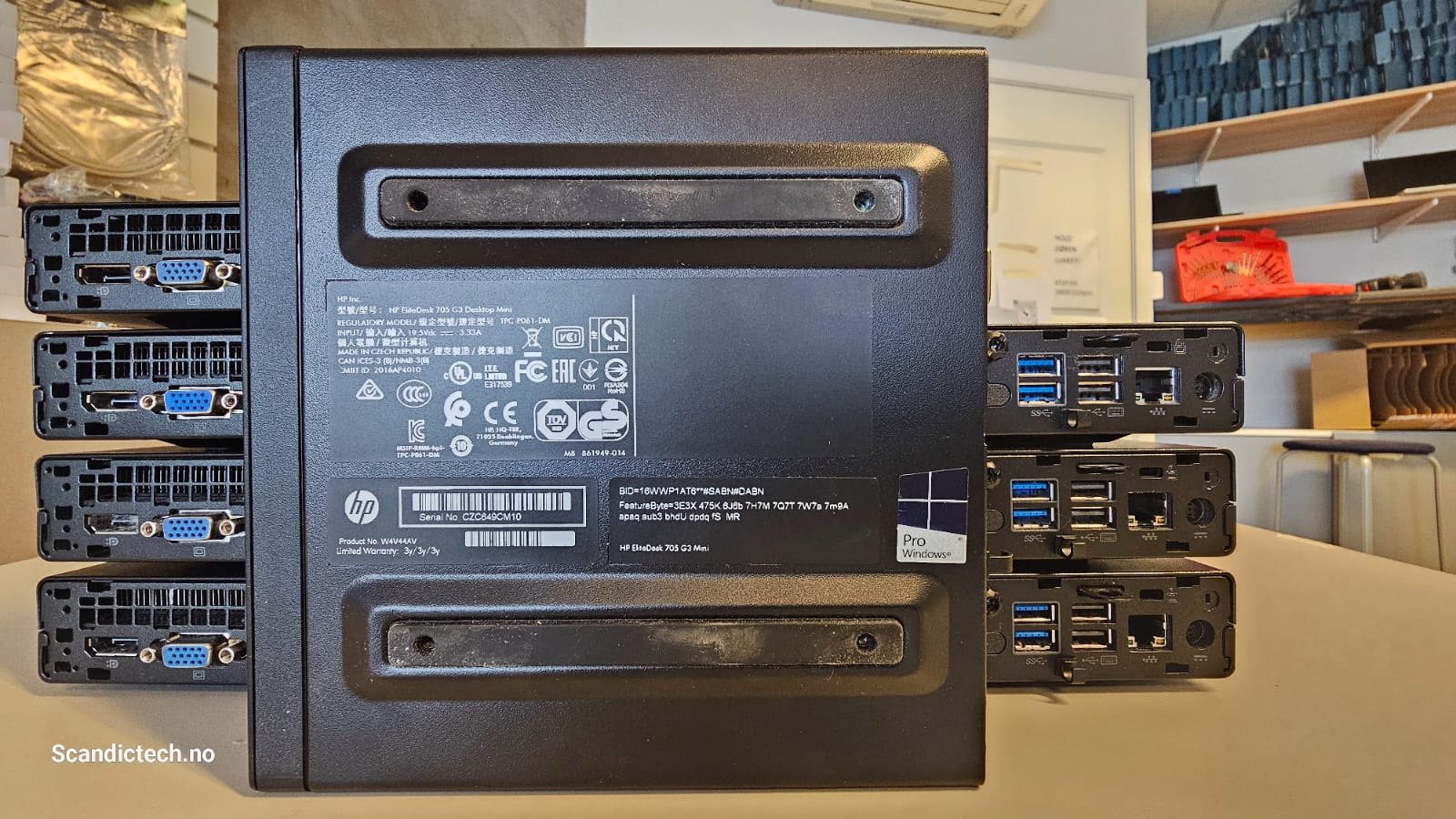 HP ELITEDESK 705 G3 MINI / AMD A10-8770E R7 / RADEON GRAPHICS / 8GB / 128 GB SSD - Image 7