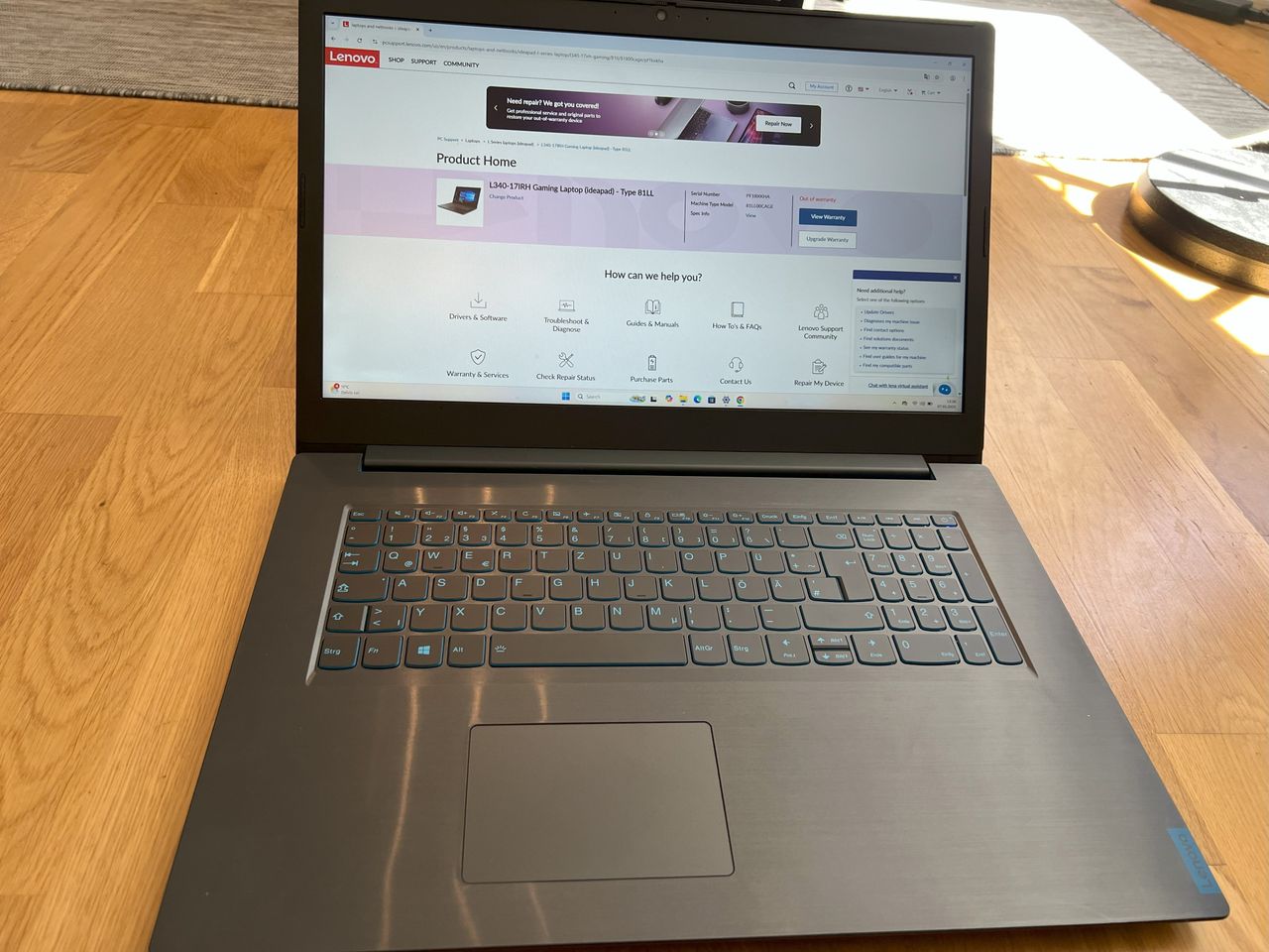 Lenovo IdeaPad L340-17IRH Gaming - 17.3" - Intel Core i7-9 Gen