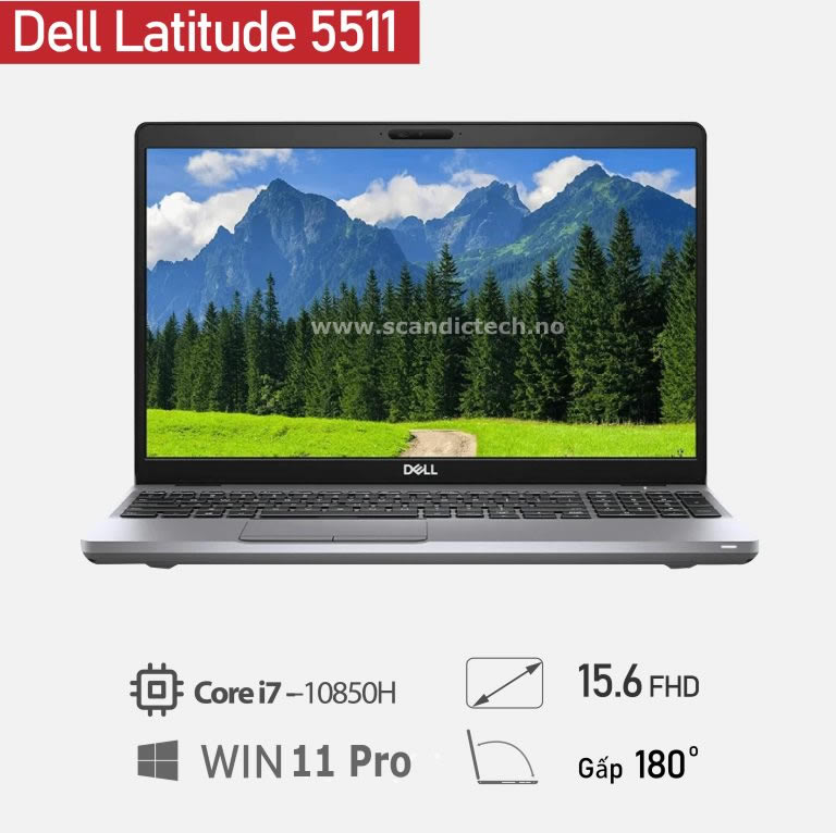 Dell Latitude 5511 i7-10850H/FHD/16GB Ram - 512GB SSD - Dell Laptop for Profesjonelle