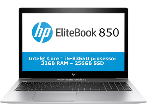 HP EliteBook 850 G6 (15.6") Full HD Intel Core i5-8365U - 32GB DDR4-SDRAM 256GB SSD (sølv)