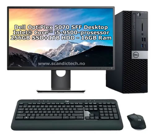 Dell OptiPlex 5070 SFF Desktop | Prosessor – Intel® Core™ i5-9500-prosessor
