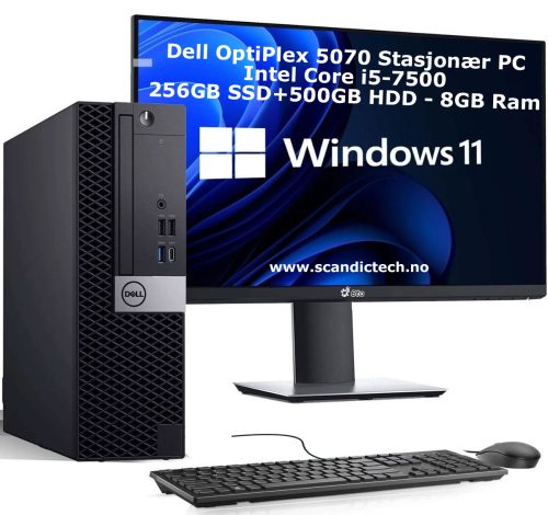 Dell OptiPlex 5070 SFF Stasjonær PC | Prosessor – Intel® Core™ i5-7-prosessor