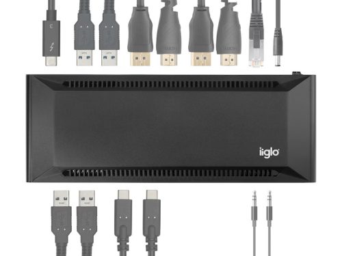 iiglo 14-i-1 Universal Docking Ultimate USB-C Docking Station – 2 x HDMI – 2 x Displayport – Ethernet – 4 x USB-A – 2 x USB-C – Audio In/Uit – 100W opladen – Alle type MacBook en Laptop