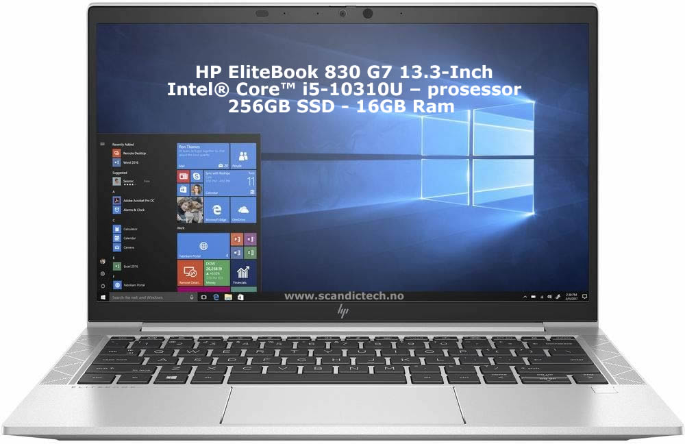 HP EliteBook 830 G7 13.3-Inch FHD Business Laptop - 256GB Ram - 16GB Ram