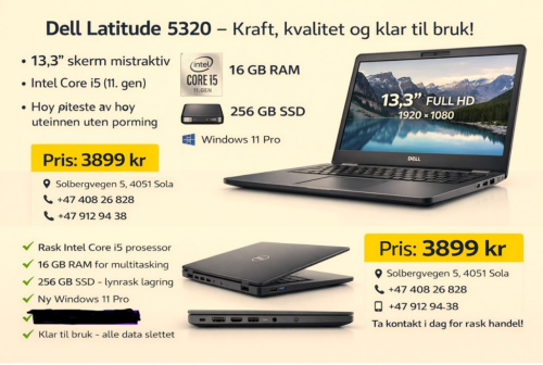 Dell Latitude 5320 – Kraft, kvalitet og klar til bruk