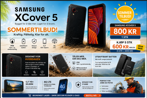 📱 Samsung XCover 5 – Sommertilbud ☀️