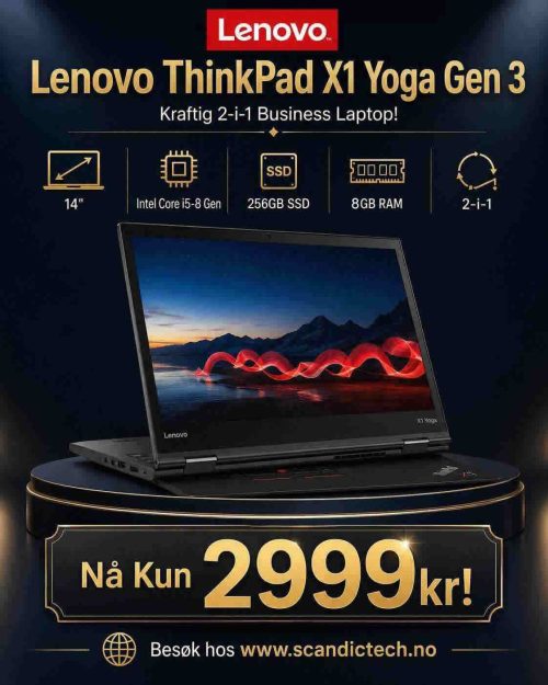 Lenovo ThinkPad X1 Yoga Gen 3 – Kraftig 2-i-1 Business Laptop!