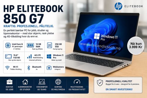 HP Elitebook 850 G7 15.6"" i5-10310U 16GB RAM - 256GB SSD - Windows 11 Pro
