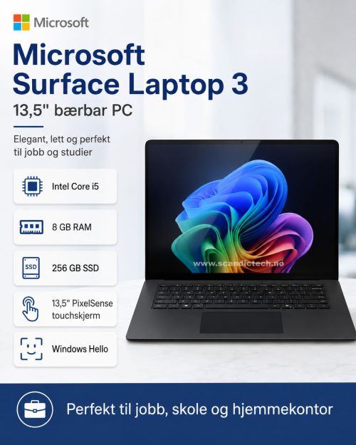 Microsoft Surface Laptop 3 13,5" 256GB SSD - 8GB RAM- bærbar PC