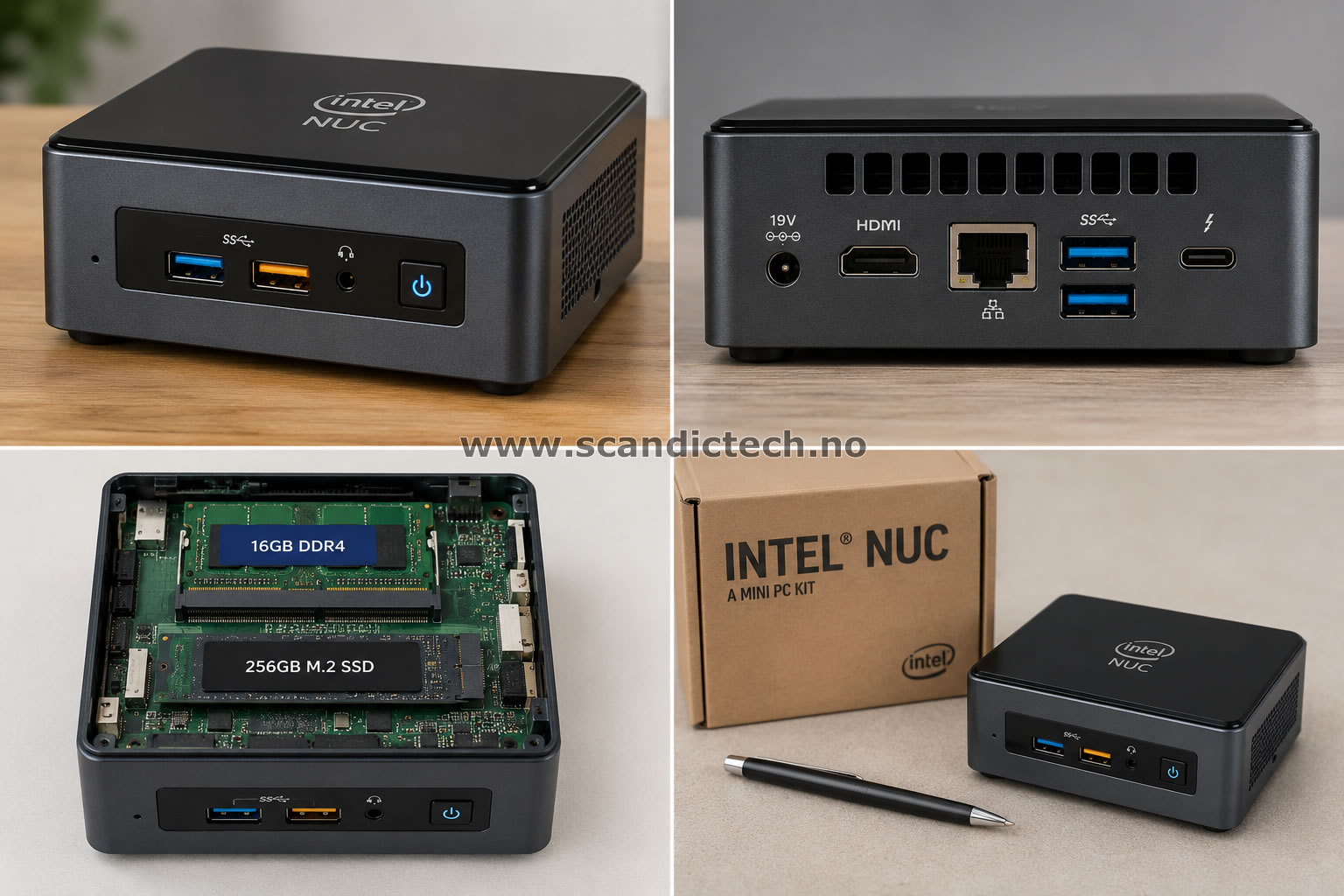 Intel NUC7i5BNK Stasjonær mini-PC Intel i5 - 7th Gen. 16GB - 256GB SSD - Image 2