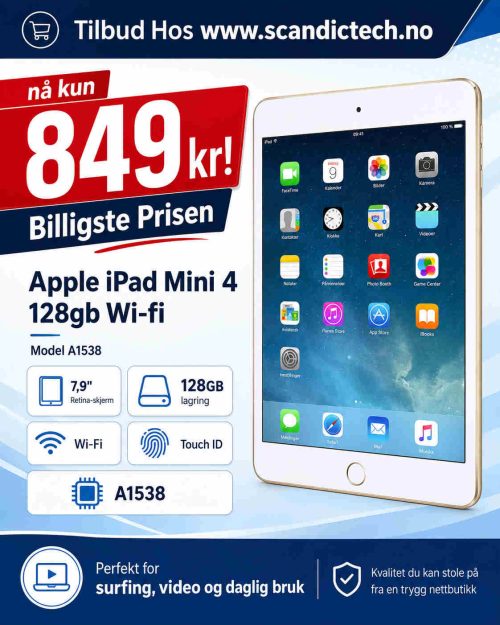 Billigste Prisen for Apple iPad Mini 4 128gb Wi-fi - Model A1538