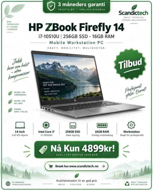 HP ZBook Firefly 14 inch G10 i7-10510U | 256GB SSD - 16GB RAM - Mobile Workstation PC