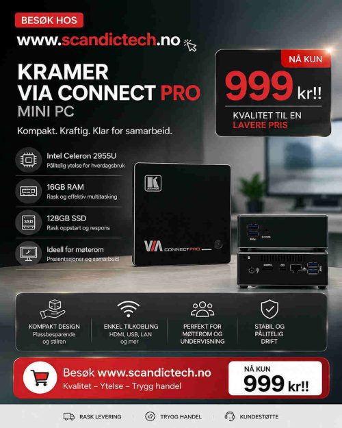 Kramer VIA Connect PRO Mini-PC - 128GB SSD - 16GB RAM