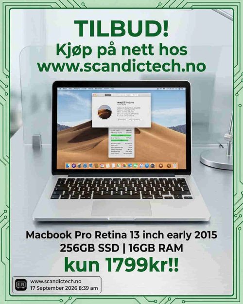 Macbook Pro Retina 13 inch early 2015 | 256GB SSD - 16GB RAM