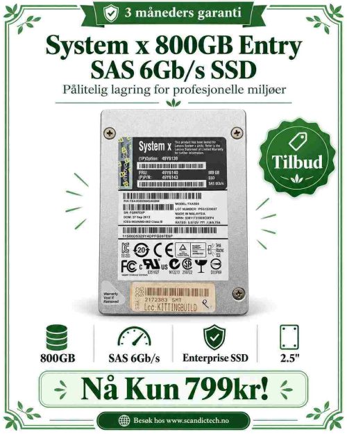 System X 800GB Entry SAS 6Gb SSD