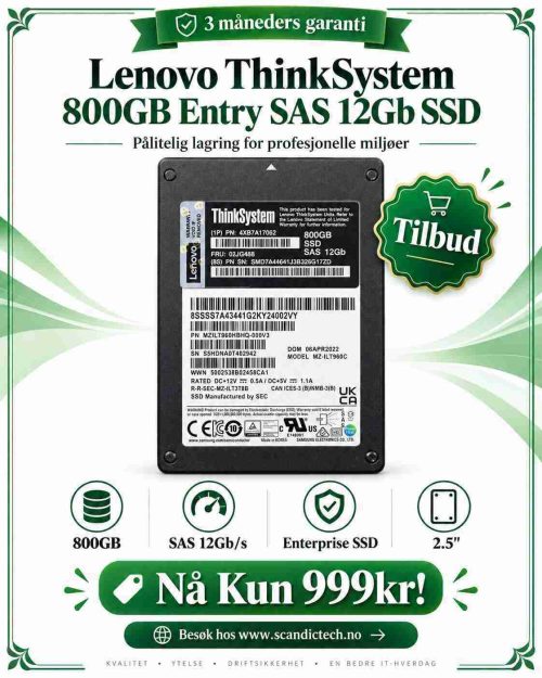 Lenovo ThinkSystem 800GB Entry SAS 12Gb SSD