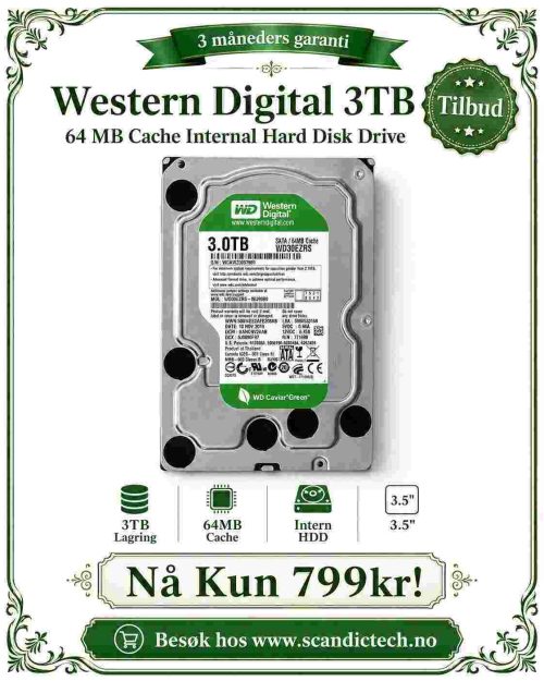 Western Digital 64 MB Cache Internal Hard Disk Drives 3TB