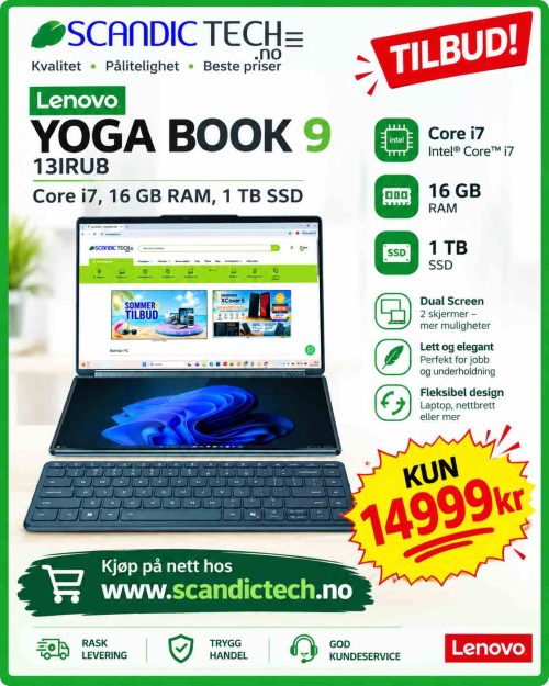 Lenovo Yoga Book 9 13IRU8 – Core i7, 16 GB RAM, 1 TB SSD