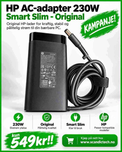 HP AC-adapter 230W Smart Slim - Original